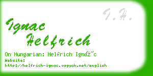 ignac helfrich business card